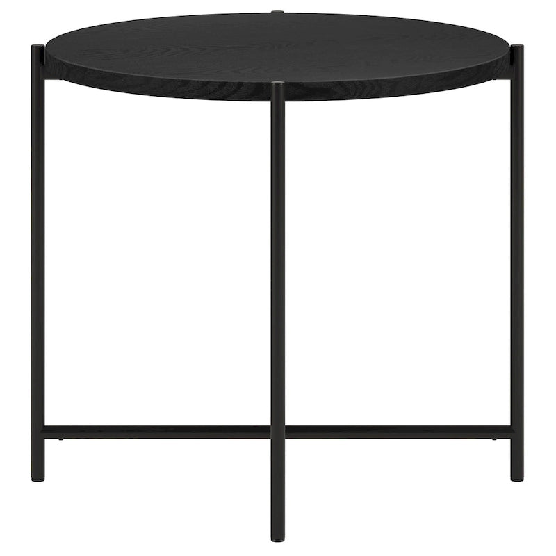 Loretta 23.63  Wide Round Side Table with MDF Top
