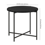 Loretta 23.63  Wide Round Side Table with MDF Top