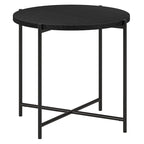 Loretta 23.63  Wide Round Side Table with MDF Top