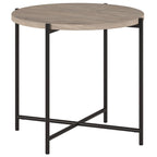 Loretta 23.63  Wide Round Side Table with MDF Top
