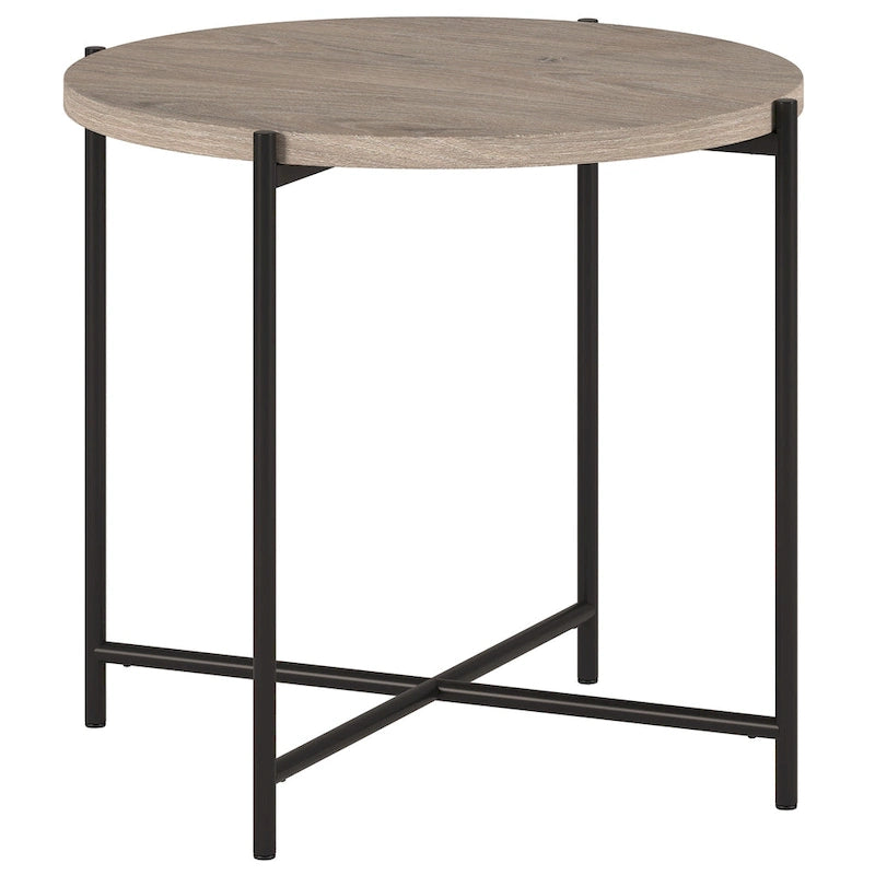 Loretta 23.63  Wide Round Side Table with MDF Top