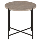 Loretta 23.63  Wide Round Side Table with MDF Top