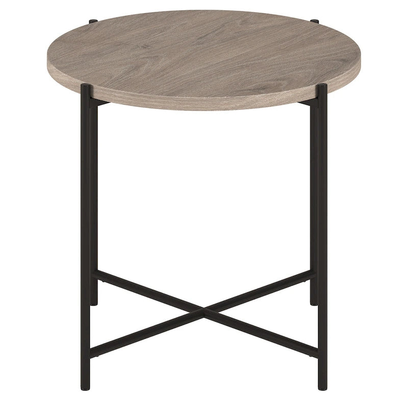 Loretta 23.63  Wide Round Side Table with MDF Top
