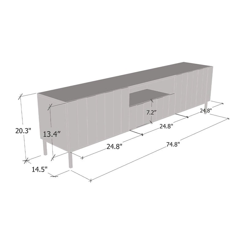Elegante 01 75  TV Stand