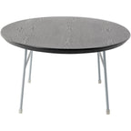 Rossmore Modern Oval Accent Coffee Table with White Powder Coated Steel Frame for Home Office Living Room Bedroom