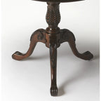 Butler Traditional Round Wooden Pedestal Table in Plantation Cherry Finish - Dark Brown