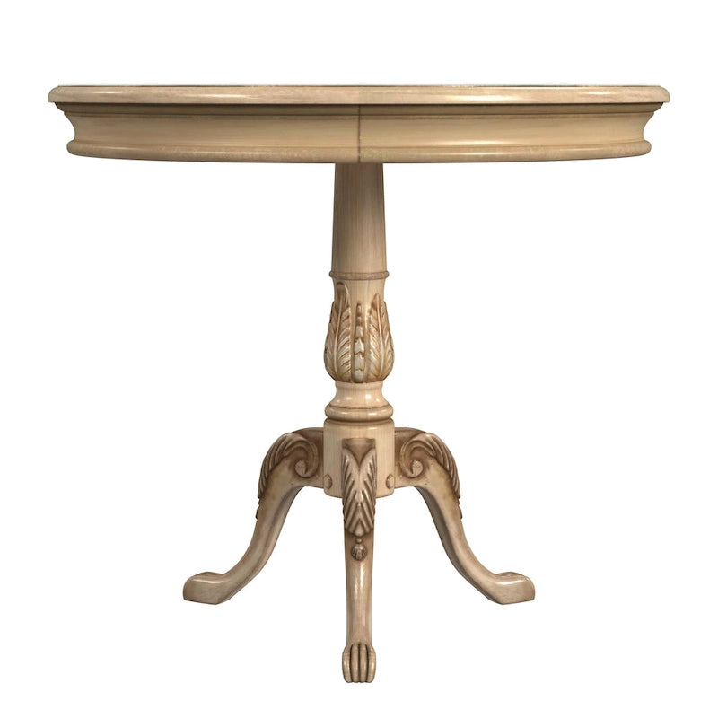 Butler Traditional Round Wooden Pedestal Table in Plantation Cherry Finish - Dark Brown