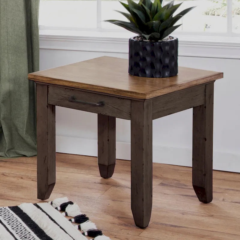 Steve Silver Two-Tone Finish 1-drawer Wooden Side Table