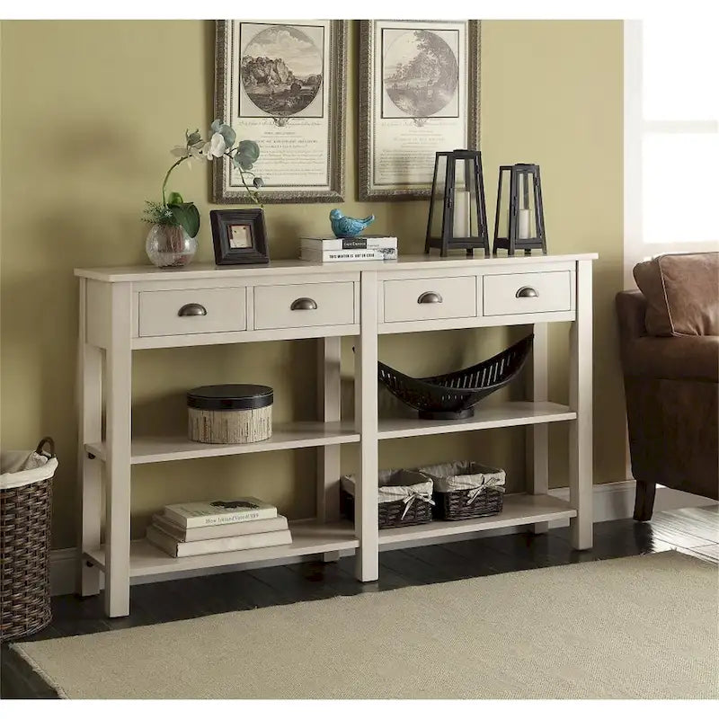 72  Console Table with 4 Drawers