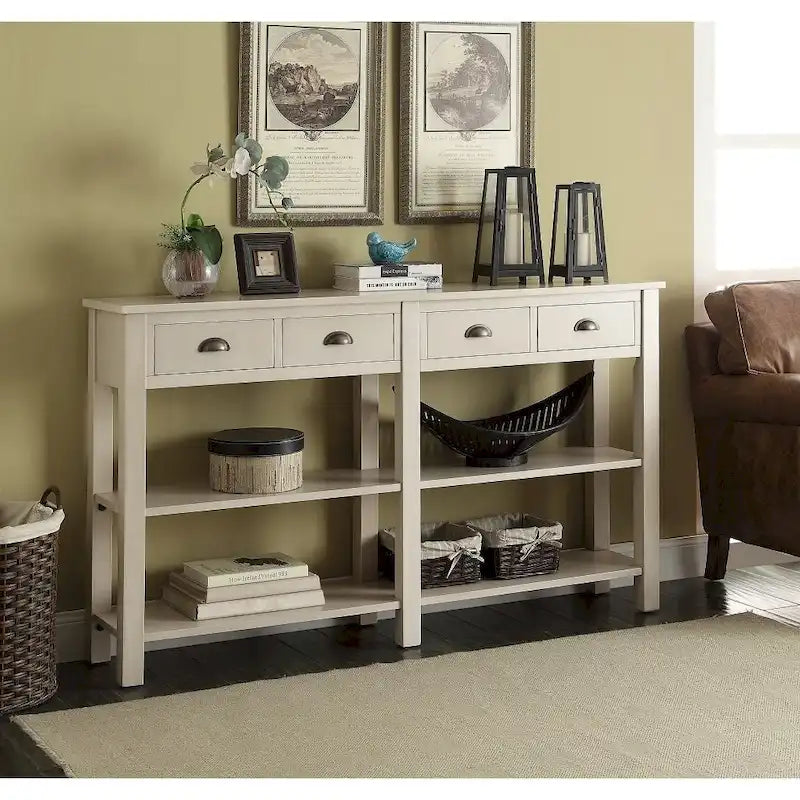 72  Console Table with 4 Drawers