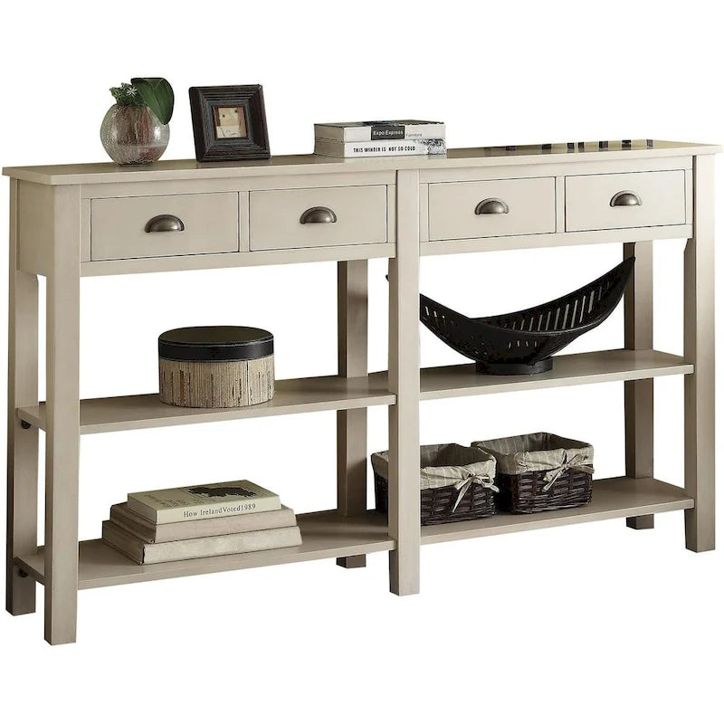 72  Console Table with 4 Drawers
