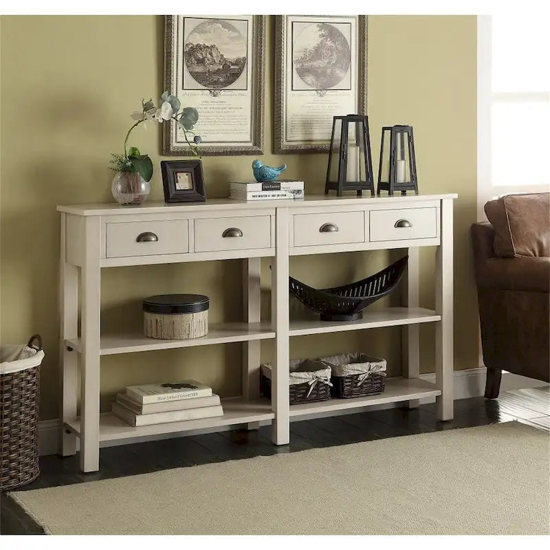 72  Console Table with 4 Drawers