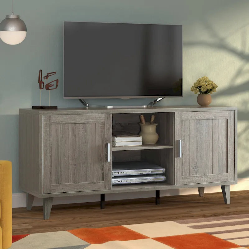 Bridgevine Home Briggs Modern 60 Inch TV Stand Console for TVs up to 65 inches
