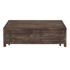 Townsend Solid Wood Castered Coffee Table in Java