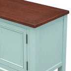 Nestfair Retro Sideboard Console Table with Drawers and Bottom Shelf
