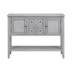 Nestfair Retro Sideboard Console Table with Drawers and Bottom Shelf