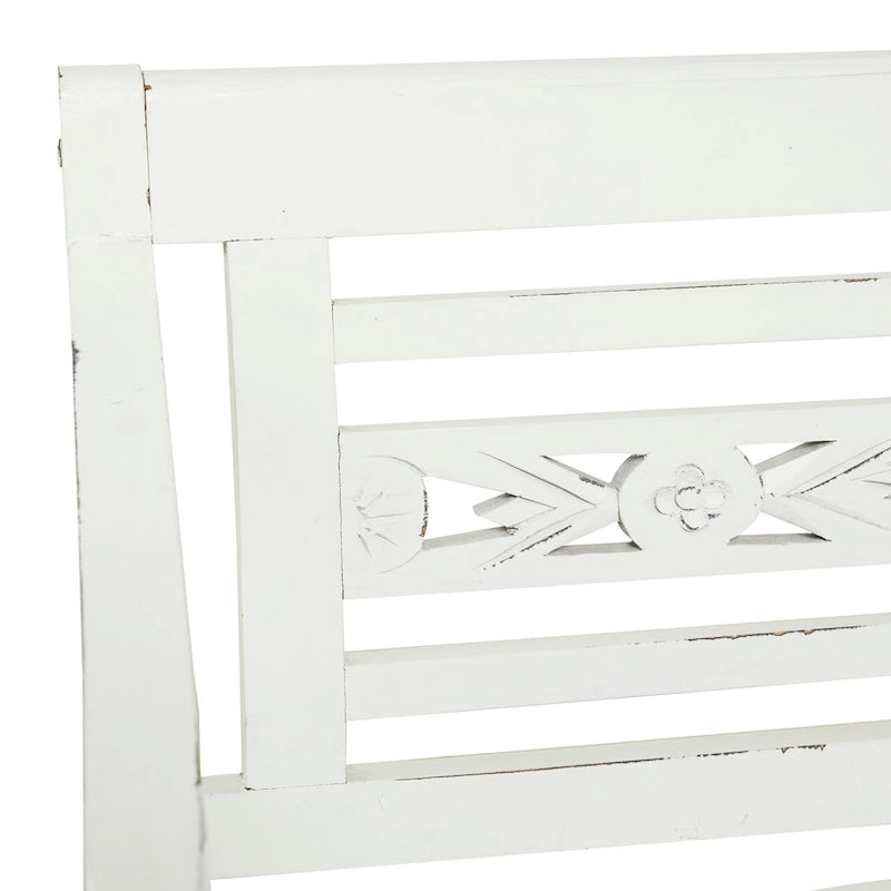 Wood Bench - White - Roche River Decor - 22 Wx40 Lx36 H