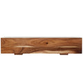 Wood Block Bench with Elevated Base - Brown - Roche River Decor - 16 W x 71 L x 15 H