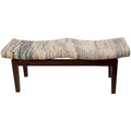 Wood Handmade Woven Bench - Brown - Roche River Decor - 17 W x 47 L x 18 H