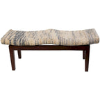 Wood Handmade Woven Bench - Brown - Roche River Decor - 17 W x 47 L x 18 H