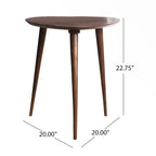 Naja Mid-Century Wood End Table by Christopher Knight Home - 20  L x 20  W x 22.75 H