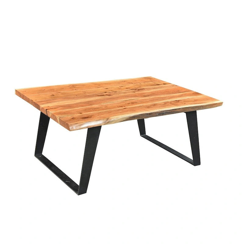 Handmade Solid Wood Live Edge Coffee Table (India) - 31  x 45  x 16 