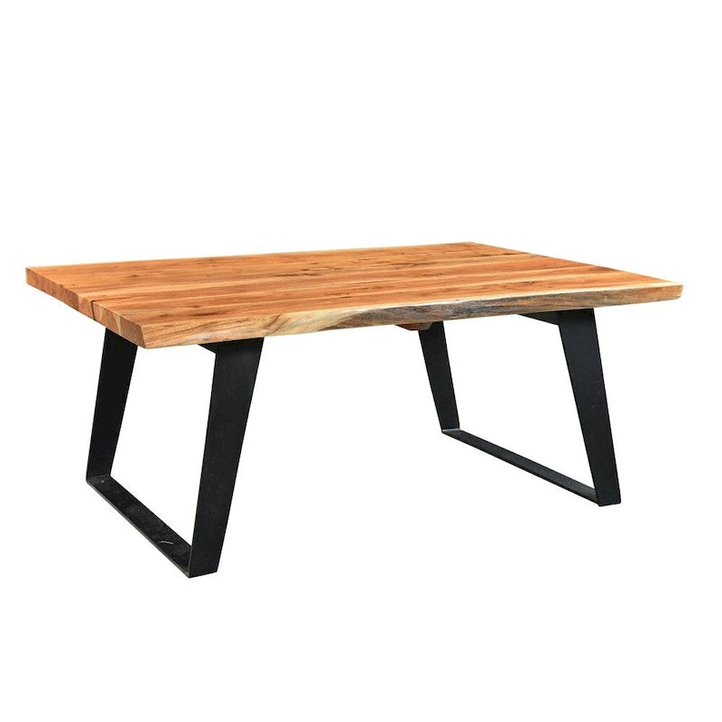 Handmade Solid Wood Live Edge Coffee Table (India) - 31  x 45  x 16