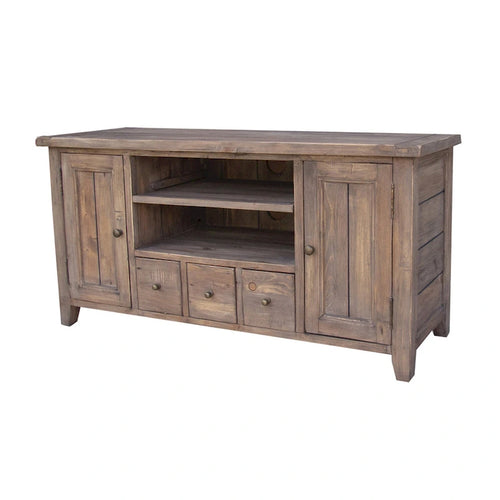 47  Wide Small Media Unit, Light Brown