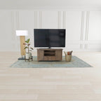 47  Wide Small Media Unit, Light Brown