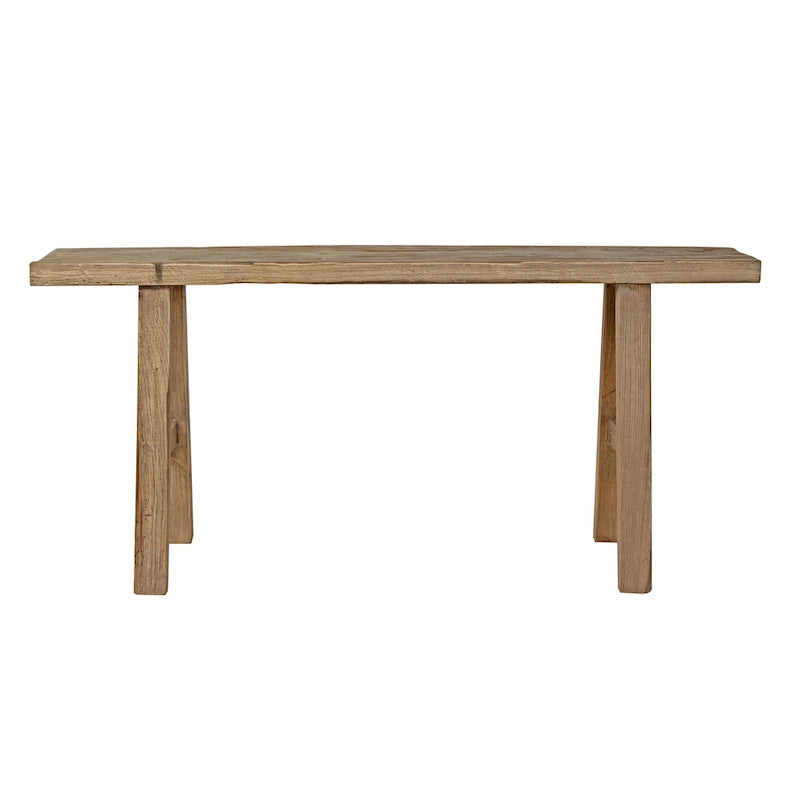Artissance 43  Long 10  Wide Elmwood Bench, Natural Wood - 9'6  x 12'11 