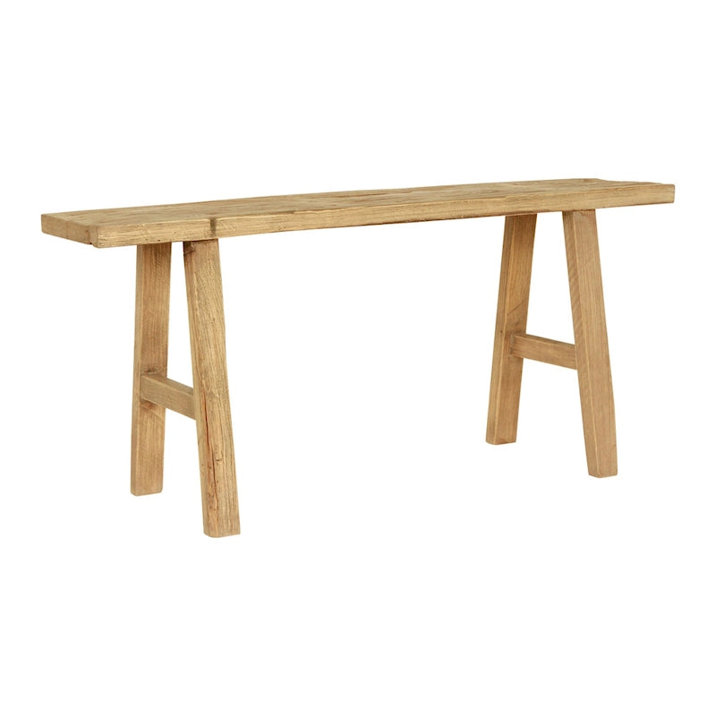 Artissance 43  Long 10  Wide Elmwood Bench, Natural Wood - 9'6  x 12'11