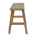 Artissance 43  Long 10  Wide Elmwood Bench, Natural Wood - 9'6  x 12'11