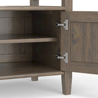 WYNDENHALL Cantina SOLID WOOD 44 inch Wide Transitional Entryway Storage Bench in Smoky Brown - 18  d x 44  w x 19.8  h