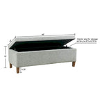 INK+IVY Marcie Blue Soft Close Storage Accent Bench