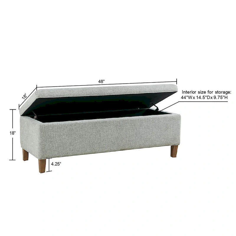 INK+IVY Marcie Blue Soft Close Storage Accent Bench