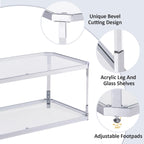 Chrome Coffee Tables Glass Coffee Table with Shelf