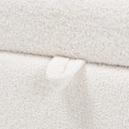 Oakes Modern and Contemporary Ivory Boucle Upholstered Storage Bench