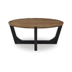 Signature Design by Ashley Hanneforth Brown/Black Coffee Table - 44 W x 44 D x 19 H
