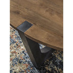 Signature Design by Ashley Hanneforth Brown/Black Coffee Table - 44 W x 44 D x 19 H