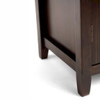 WYNDENHALL Portland SOLID WOOD 40 inch Wide Transitional Medium Storage Cabinet in Mahogany Brown - 40 w x 16.9 d x 44 h