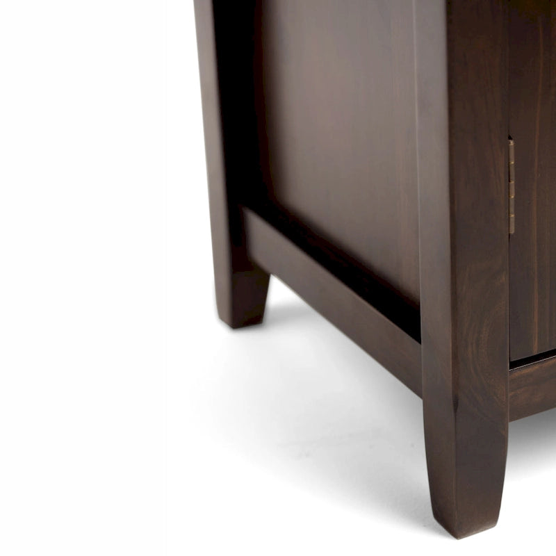 WYNDENHALL Portland SOLID WOOD 40 inch Wide Transitional Medium Storage Cabinet in Mahogany Brown - 40 w x 16.9 d x 44 h
