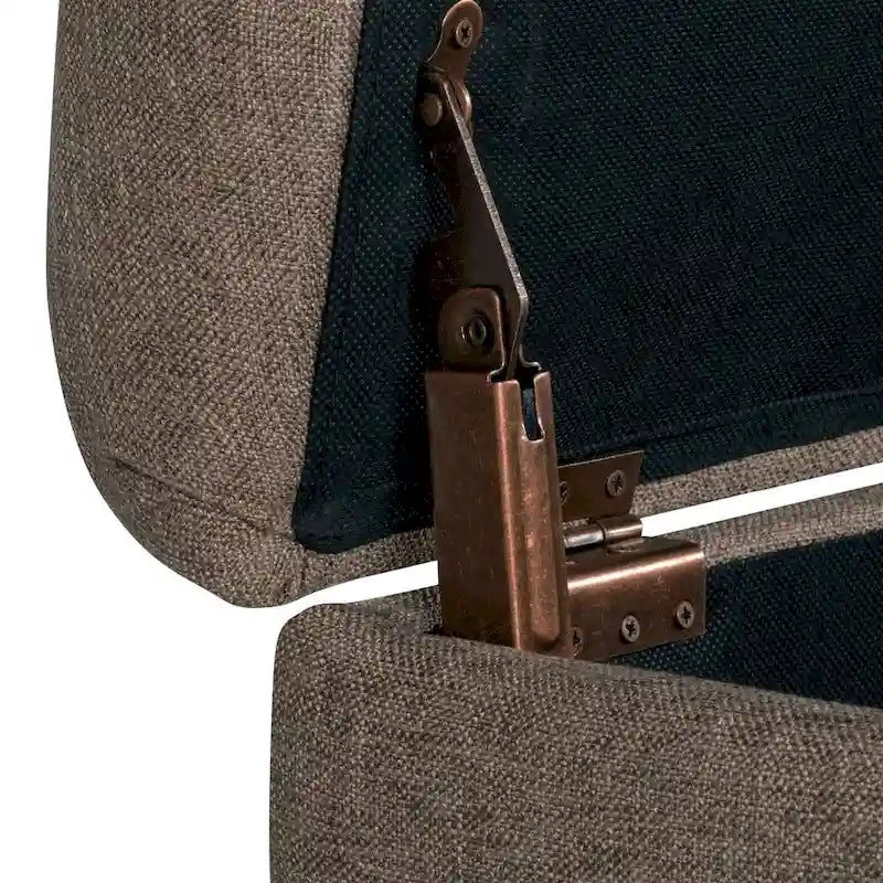 Porch & Den Charenton Brown Tufted Storage Bench