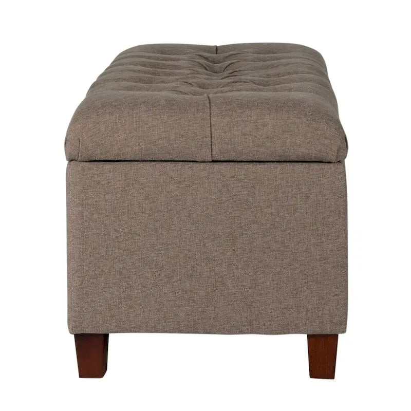 Porch & Den Charenton Brown Tufted Storage Bench