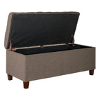 Porch & Den Charenton Brown Tufted Storage Bench