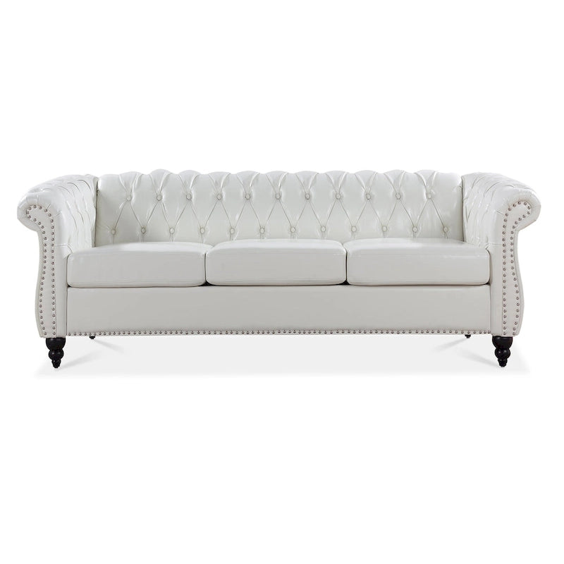 84  Chesterfield Rolled Arm 3 Seater Sofa