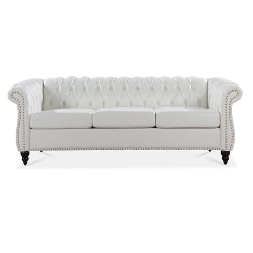 84  Chesterfield Rolled Arm 3 Seater Sofa