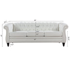 84  Chesterfield Rolled Arm 3 Seater Sofa