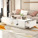 Coffee Table Storage High Gloss Coffee Tables LED Lighting Cocktail - 47.4 W
