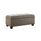 Copper Grove Sororia Grey Tufted Storage Bench