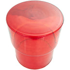 Glass Modern Accent Table - Clear or Red - Roche River Decor